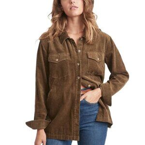 Marine Layer Womens Corduroy Jemma Overshirt Shirt Jacket Hemp Blend Oversized S